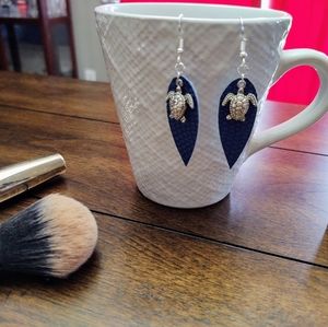 Faux leather earrings